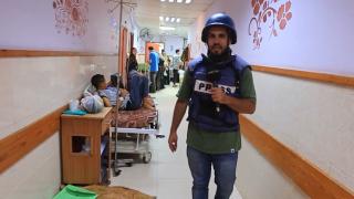 TRT ekibi Gazze'de Aksa Şehitleri Hastanesi'ne girdi