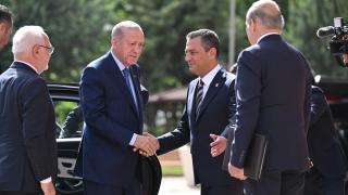 Erdoğan-Özel görüşmesinden ilk kareler