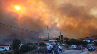 Manisa'da orman yangını: 2 mahalle tahliye edildi