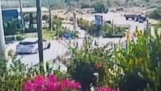 Çeşme'de izmaritin neden olduğu yangının çıkış anı kamerada