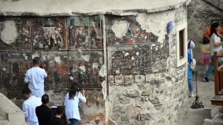 Sümela Manastırı'nın freskleri restorasyonla gün yüzüne çıkarılıyor