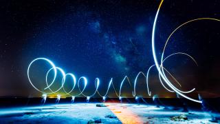 Tuz Gölü'nde yıldızlı gece