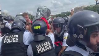 ABD Kongre binası çevresindeki Netanyahu protestosuna sert polis müdahalesi