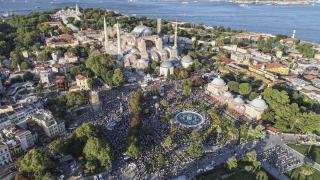 Binlerce kişi Gazze için Ayasofya Meydanı'nı doldurdu