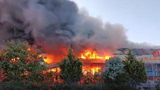 Tekirdağ'da plastik fabrikasında yangın