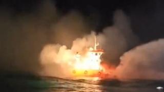 Şile açıklarında bir gemide yangın