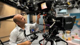 TRT stüdyolarında kameramanlık eğitimi