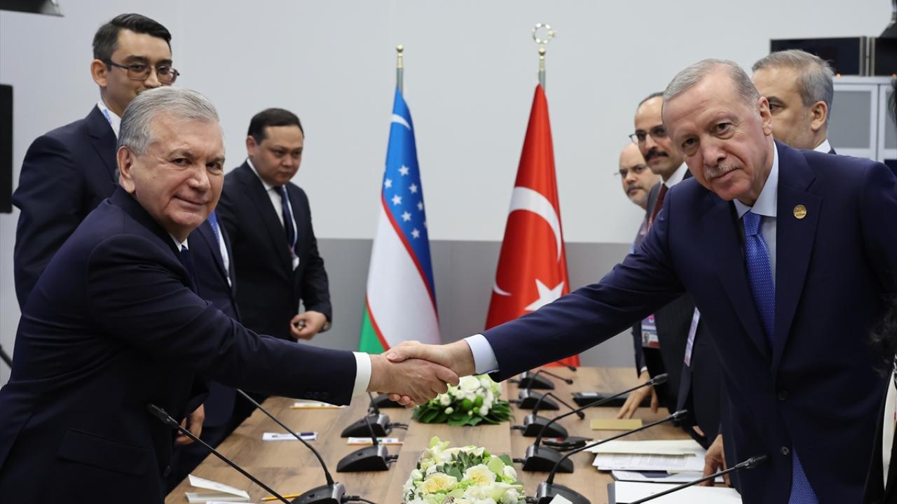 Erdoğan-Mirziyoyev görüşmesi