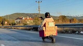 Scootera koltuk monte etti, cezadan kurtulamadı