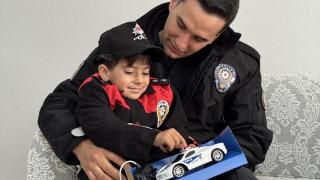 Ağrılı engelli çocuğun polislik hayali bir günlüğüne gerçek oldu