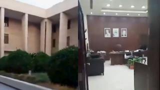 Esed rejiminin devrilmesi sonrası Şam'daki cumhurbaşkanlığı sarayına girildi