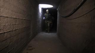 Münbiç'te teröristlerce kullanılan hastanenin altında tünel ağı bulundu