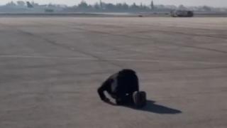 Tarihi uçuş ve pistte şükür secdesi