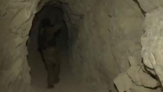 Karakozak'taki terör tünellerini TRT Haber görüntüledi