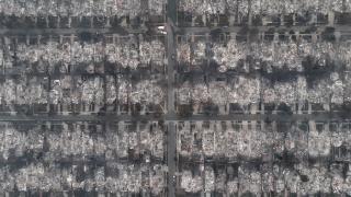 Los Angeles'ta yanan mahalleler havadan görüntülendi