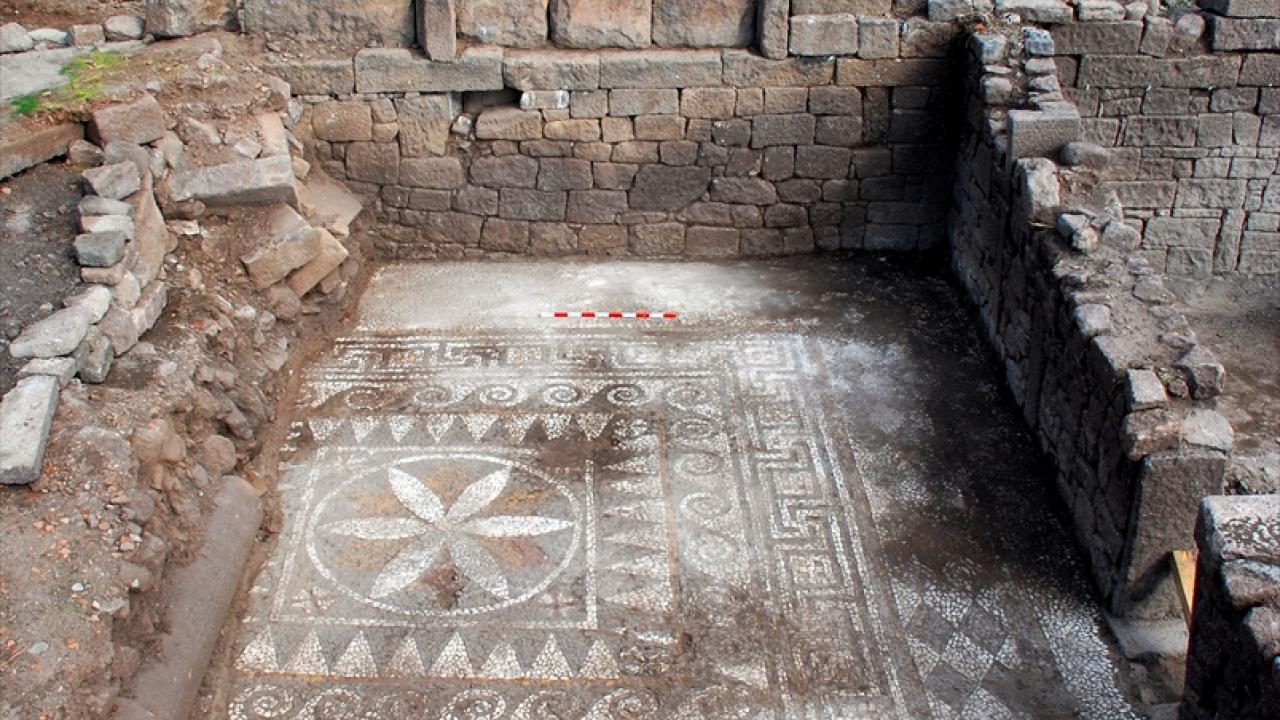 "Mozaik, bitkisel ve geometrik motiflerden oluşuyor"