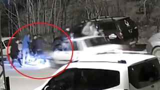 Ankara’da otomobil öğrencilerin arasına daldı: O anlar kamerada