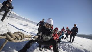 AFAD ekiplerinden Tunceli'nin karlı dağlarında çığ eğitimi