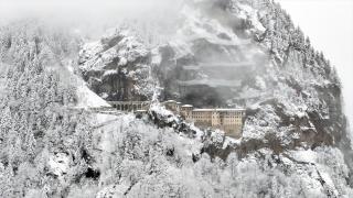 Sümela Manastırı ve Altındere Vadisi beyaz örtüsüyle görüntülendi