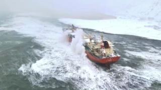 Çinli kargo gemisi Rusya'da karaya oturdu