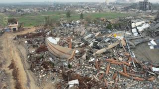 Gazze'de işgalci İsrail'in yıkıma uğrattığı üniversiteler görüntülendi