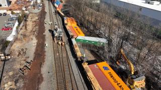 ABD'de yük treni raydan çıktı