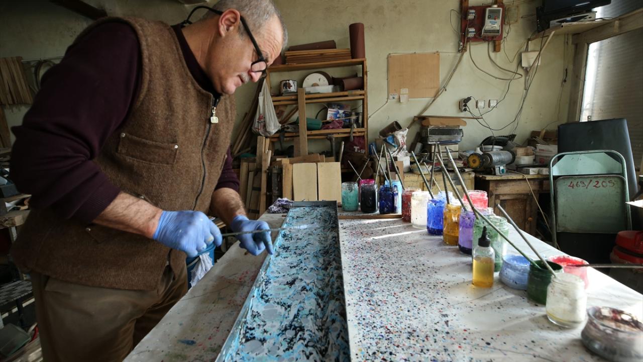 "Ebru ile süslediğimiz bastonlar büyük ilgi gördü"