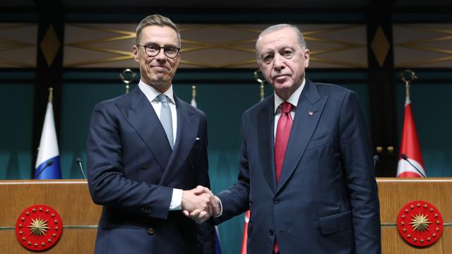 Cumhurbaşkanı Erdoğan, Finlandiya Cumhurbaşkanı Stubb ile bir araya geldi haber görseli