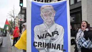 Katil Netanyahu Washington'da protesto edildi