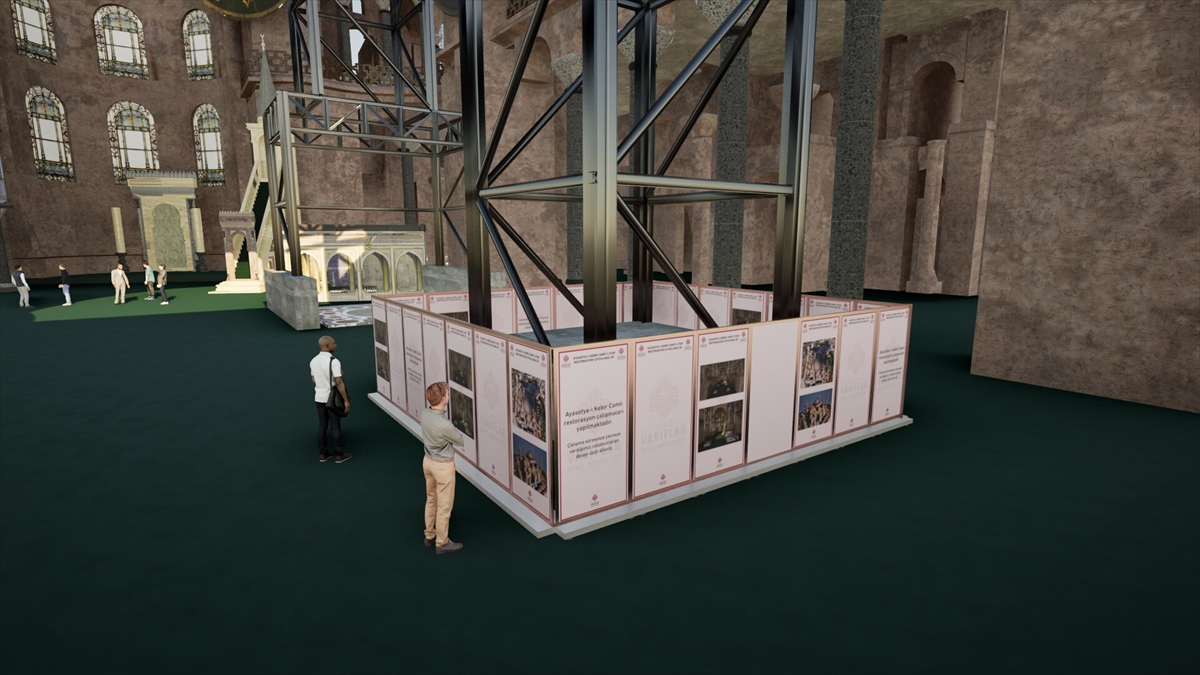 Ana kubbedeki restorasyon