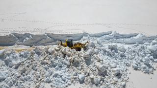 Soğanlı Dağları'nda mayısta karla mücadele