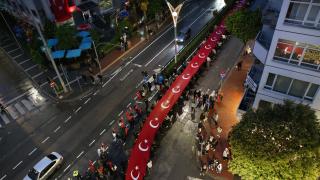 Samsun'da Bayrak Yürüyüşü ve Fener Alayı düzenlendi