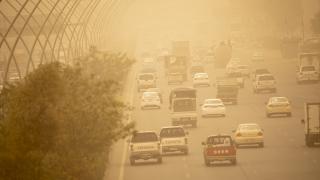 Erbil'de kum fırtınası etkili oldu