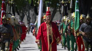 Topkapı Sarayı'nda Mehteran Birliği gösterisi düzenlendi