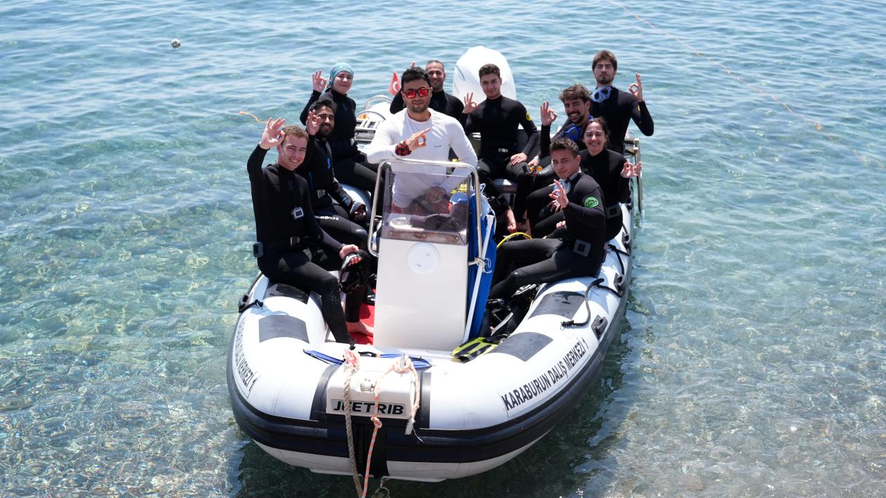 Tatil ve sporu aynı anda yaptılar