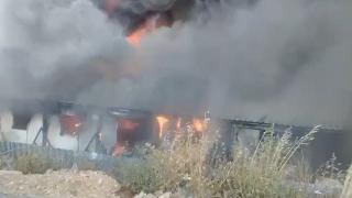 Bodrum'da işçi konteynerlerinde yangın