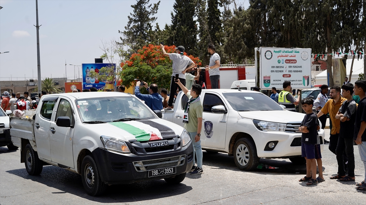 Konvoy 10 Haziran’da Libya’daki ilk durağı Zaviye kentine ulaşmıştı