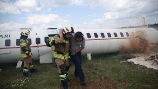 Kastamonu Havalimanı'nda uçak kazası tatbikatı yapıldı