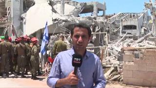 TRT Haber İsrail'deki yıkımı görüntüledi