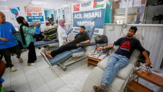 Aksa Şehitleri Hastanesi’nde kan bağışı kampanyası düzenlendi