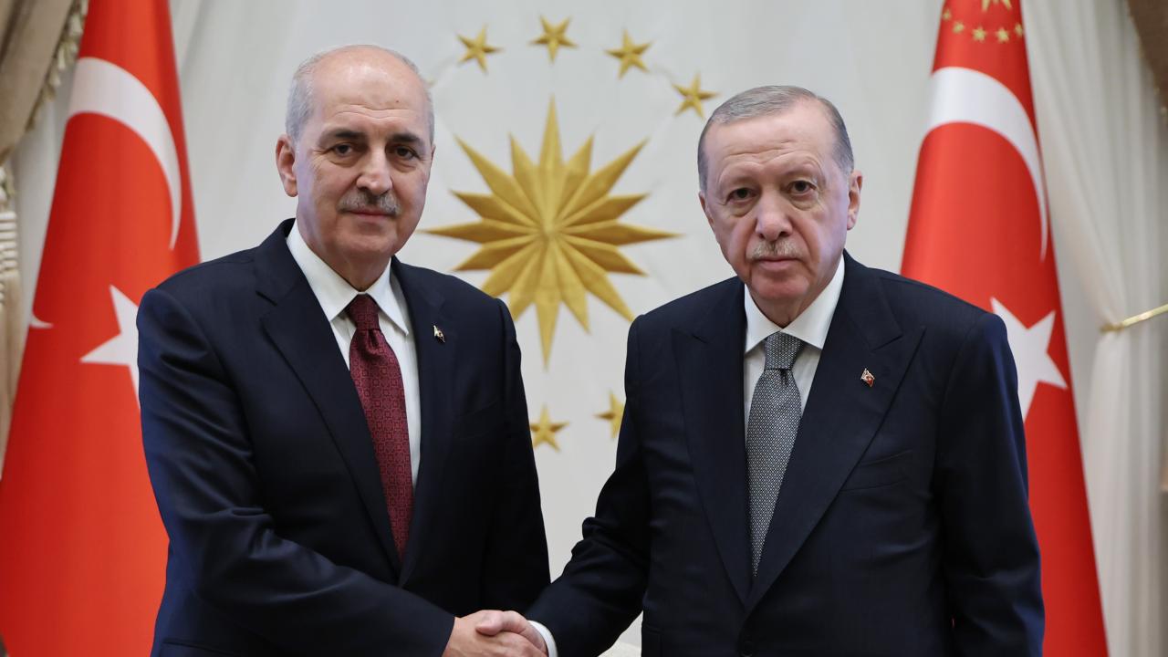 Cumhurbaşkanı Erdoğan, TBMM Başkanı Kurtulmuş'u kabul etti