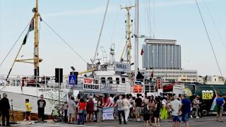 Gazze için Özgürlük Filosu'nun yeni yardım gemisi "Handala" İtalya'dan hareket etti