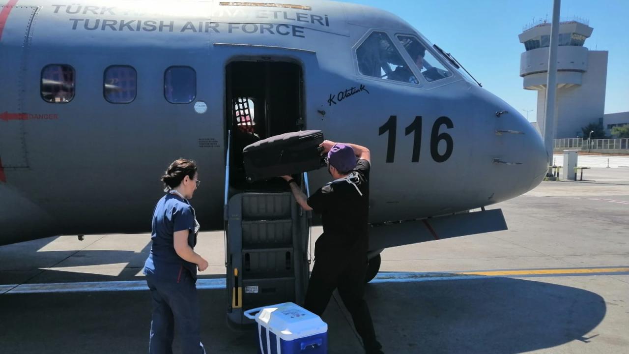 Hava Kuvvetleri uçağı, organ nakli için havalandı