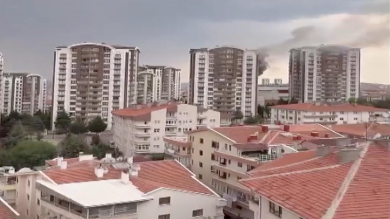 Ankara'da bina yangını: Mahsur kalanlar kurtarılıyor