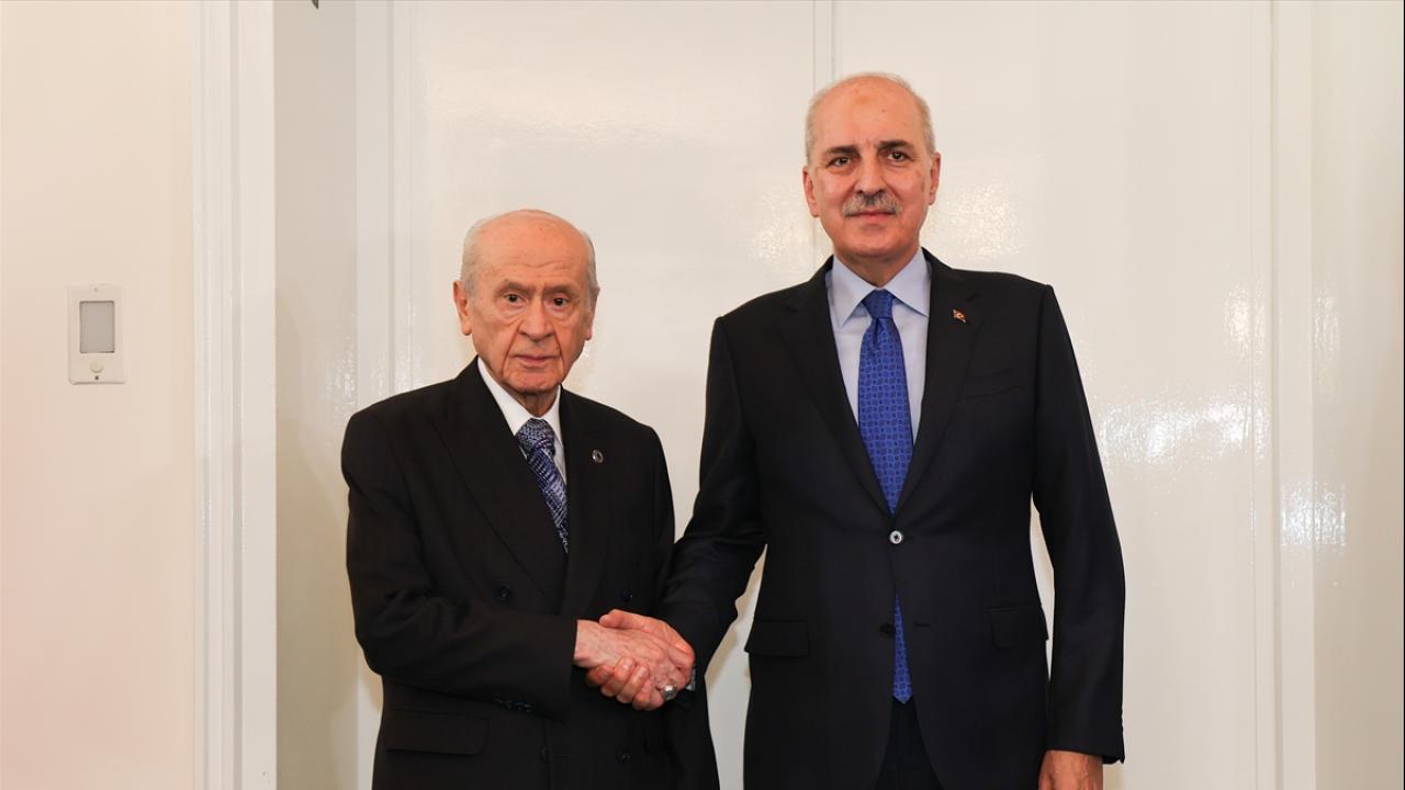 TBMM Başkanı Kurtulmuş'tan MHP Genel Başkanı Bahçeli'ye ziyaret