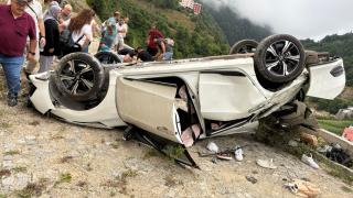 Giresun'da 5 kişinin yaralandığı kazanın yeni görüntülerine ulaşıldı