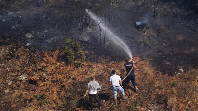 Çanakkale'de çıkan orman yangınına müdahale ediliyor