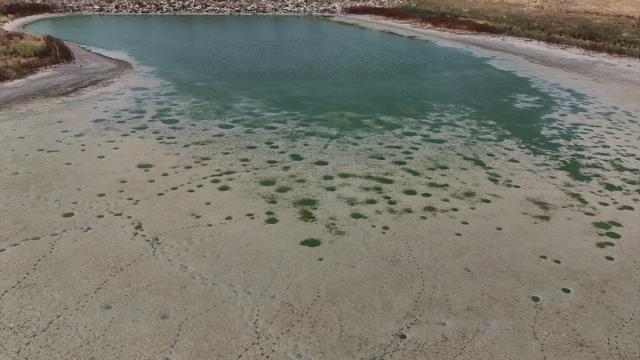 Kırklareli'nin Oruçlu Göleti kuraklık nedeniyle kuruma noktasına geldi