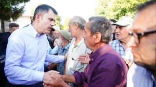Bakan Kurum Sındırgı'da: Hedefimiz konutları 1 yıl içinde tamamlayıp teslim etmek