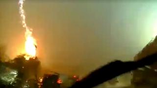 ABD'de yıldırım düşme anı kamerada